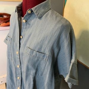 Madewell Chambray Button Up Tunic XS